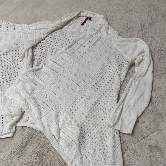 Ivory Open-Front Cardigan - L - Picture 8 of 9